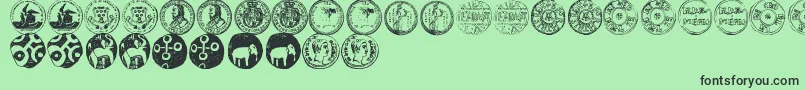 NumismaticBatsTfb Font – Black Fonts on Green Background