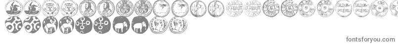 フォントNumismaticBatsTfb – 灰色のフォント