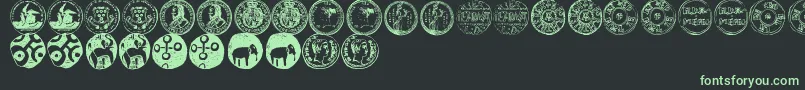 NumismaticBatsTfb Font – Green Fonts on Black Background