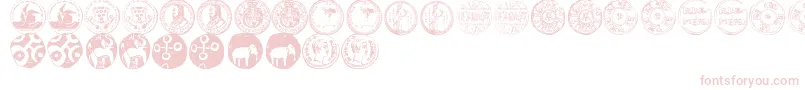 NumismaticBatsTfb-Schriftart – Rosa Schriften auf weißem Hintergrund