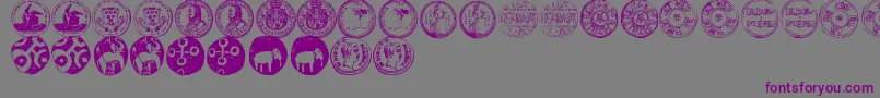 NumismaticBatsTfb Font – Purple Fonts on Gray Background