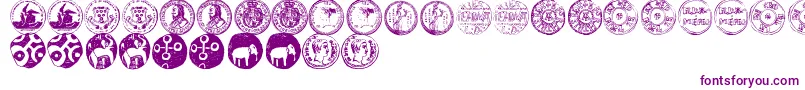 NumismaticBatsTfb-fontti – violetit fontit