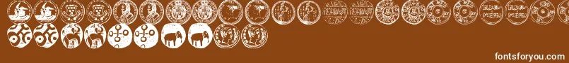 NumismaticBatsTfb Font – White Fonts on Brown Background