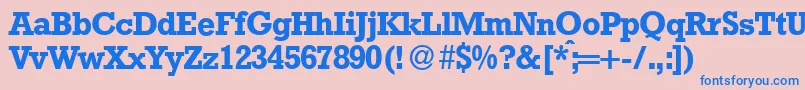 RambaultBold Font – Blue Fonts on Pink Background