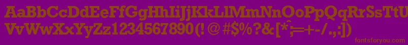 RambaultBold Font – Brown Fonts on Purple Background