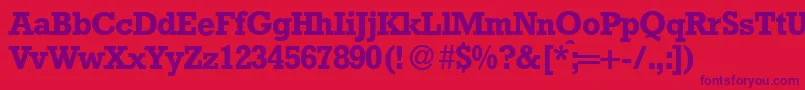 RambaultBold Font – Purple Fonts on Red Background