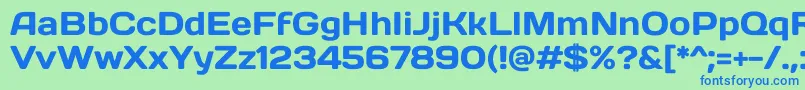 DaysoneRegular Font – Blue Fonts on Green Background