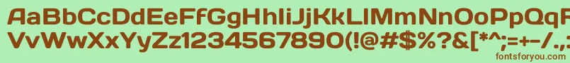 DaysoneRegular Font – Brown Fonts on Green Background