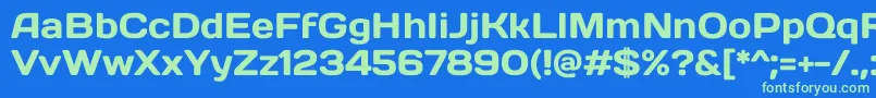 DaysoneRegular Font – Green Fonts on Blue Background