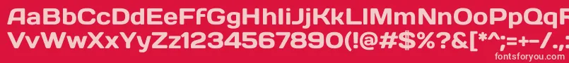 DaysoneRegular Font – Pink Fonts on Red Background