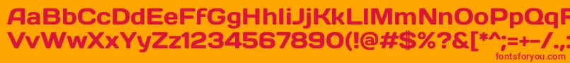 DaysoneRegular Font – Red Fonts on Orange Background