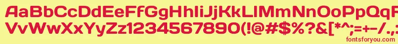 DaysoneRegular Font – Red Fonts on Yellow Background