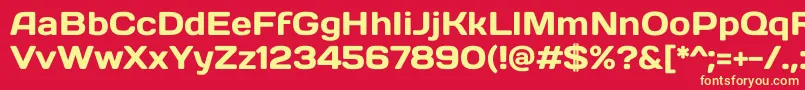DaysoneRegular Font – Yellow Fonts on Red Background