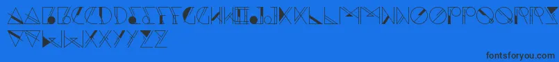 Aesthetika Font – Black Fonts on Blue Background