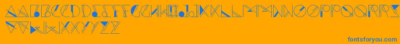 Aesthetika Font – Blue Fonts on Orange Background