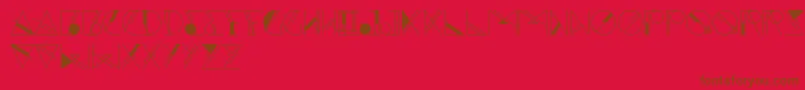 Aesthetika Font – Brown Fonts on Red Background