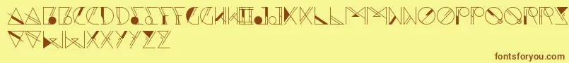 Aesthetika Font – Brown Fonts on Yellow Background