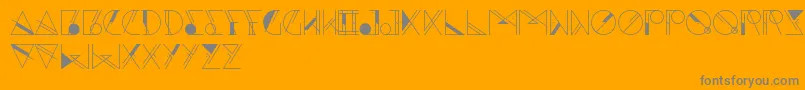 Aesthetika Font – Gray Fonts on Orange Background