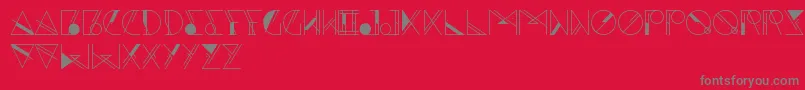 fuente Aesthetika – Fuentes Grises Sobre Fondo Rojo