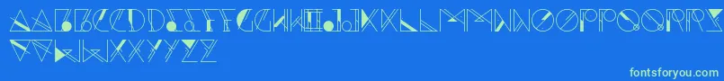 Aesthetika Font – Green Fonts on Blue Background