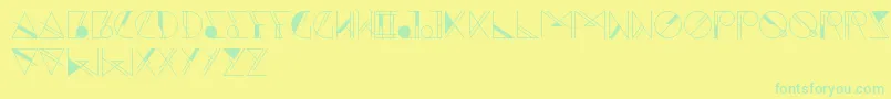 Aesthetika Font – Green Fonts on Yellow Background