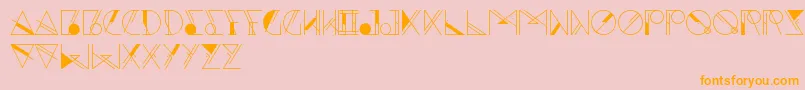 Aesthetika Font – Orange Fonts on Pink Background