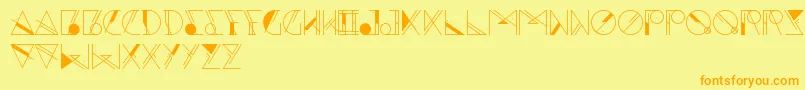 Aesthetika Font – Orange Fonts on Yellow Background