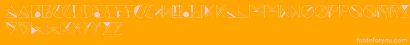 Aesthetika-fontti – vaaleanpunaiset fontit oranssilla taustalla
