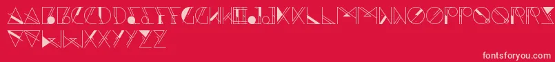 Aesthetika Font – Pink Fonts on Red Background