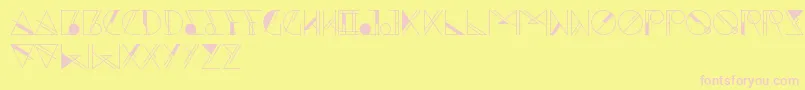 Czcionka Aesthetika – różowe czcionki na żółtym tle