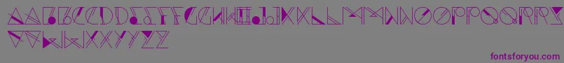 フォントAesthetika – 紫色のフォント、灰色の背景