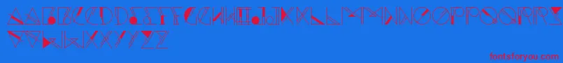 Aesthetika Font – Red Fonts on Blue Background