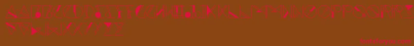 Aesthetika Font – Red Fonts on Brown Background