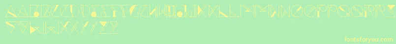 Aesthetika Font – Yellow Fonts on Green Background