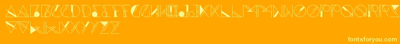 Aesthetika Font – Yellow Fonts on Orange Background