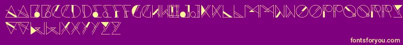 Fonte Aesthetika – fontes amarelas em um fundo roxo