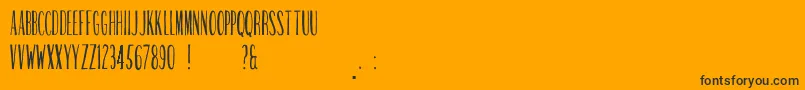 StempaniniFreeForPersonalUseOnly-Schriftart – Schwarze Schriften auf orangefarbenem Hintergrund