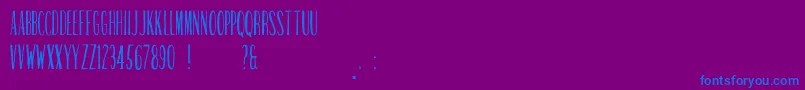 StempaniniFreeForPersonalUseOnly-fontti – siniset fontit violetilla taustalla