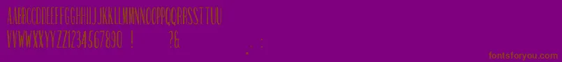 StempaniniFreeForPersonalUseOnly-fontti – ruskeat fontit violetilla taustalla