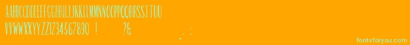 フォントStempaniniFreeForPersonalUseOnly – オレンジの背景に緑のフォント