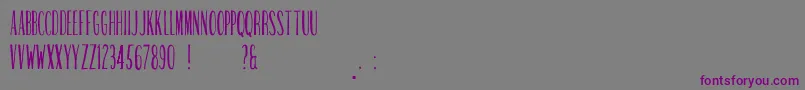 フォントStempaniniFreeForPersonalUseOnly – 紫色のフォント、灰色の背景