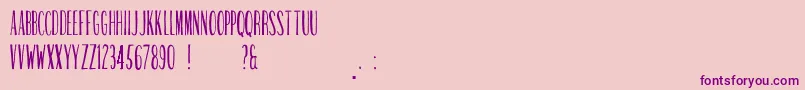 Шрифт StempaniniFreeForPersonalUseOnly – фиолетовые шрифты на розовом фоне