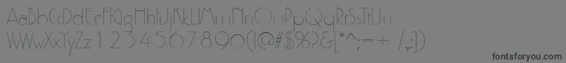 P700DecoRegular Font – Black Fonts on Gray Background