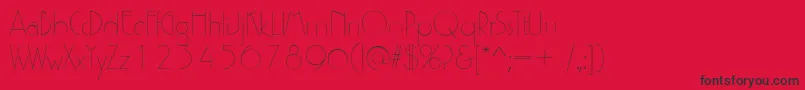 P700DecoRegular Font – Black Fonts on Red Background