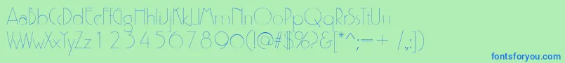 P700DecoRegular Font – Blue Fonts on Green Background