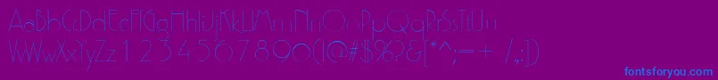 P700DecoRegular Font – Blue Fonts on Purple Background