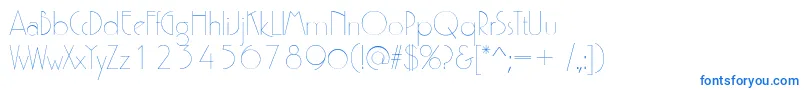 P700DecoRegular Font – Blue Fonts on White Background