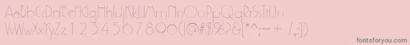P700DecoRegular Font – Gray Fonts on Pink Background