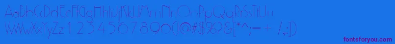 P700DecoRegular Font – Purple Fonts on Blue Background