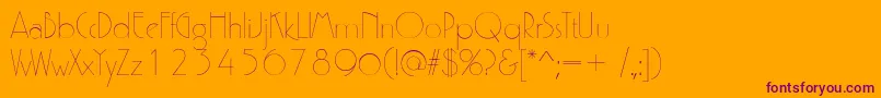 P700DecoRegular Font – Purple Fonts on Orange Background